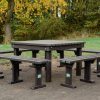 Adult Octobrunch Picnic Bench Black outside