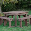 Adult Octobrunch Picnic Bench Brown on grass