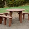 Adult Olympic Picnic Bench Brown 2 Adult Olympic Picnic Bench Brown outside