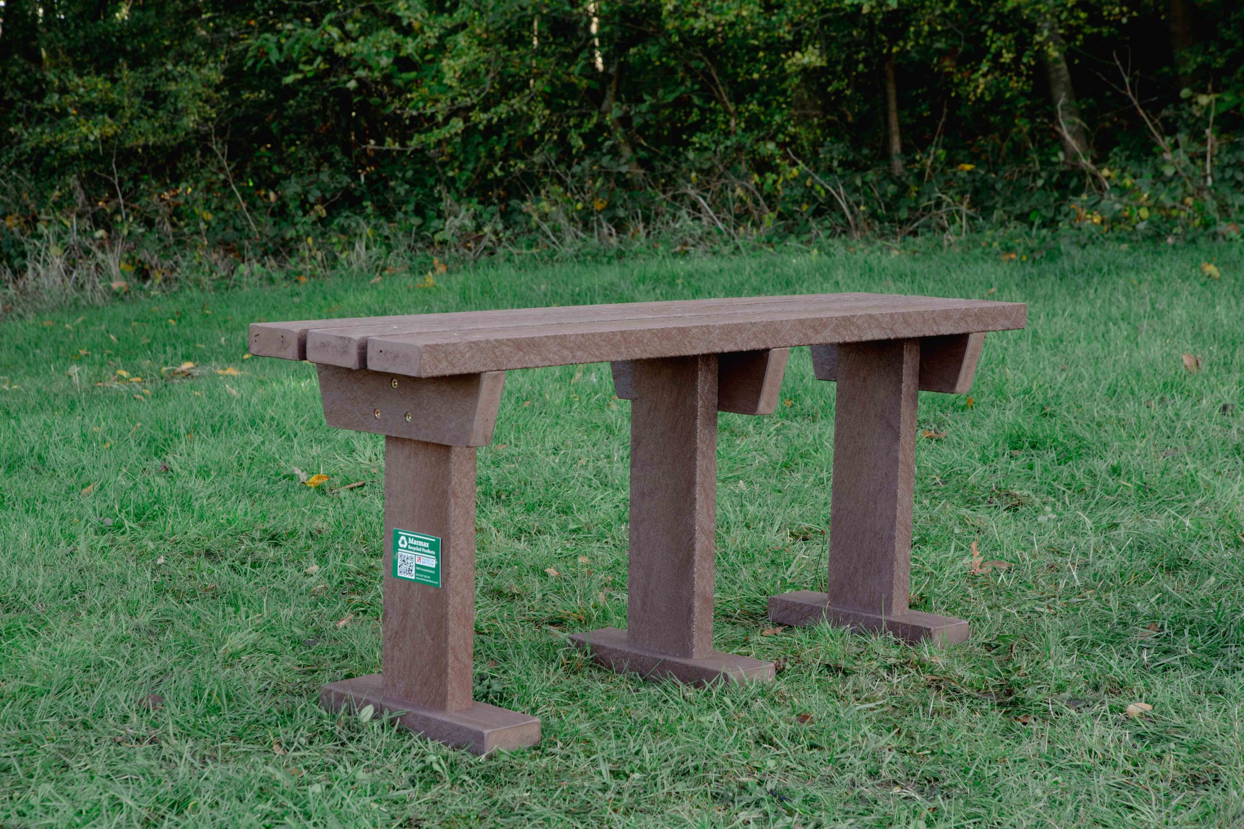 Adult Sturdy Bench Brown on grass