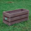 Small Bistro Planter Brown Brown small Bistro Planter on grass