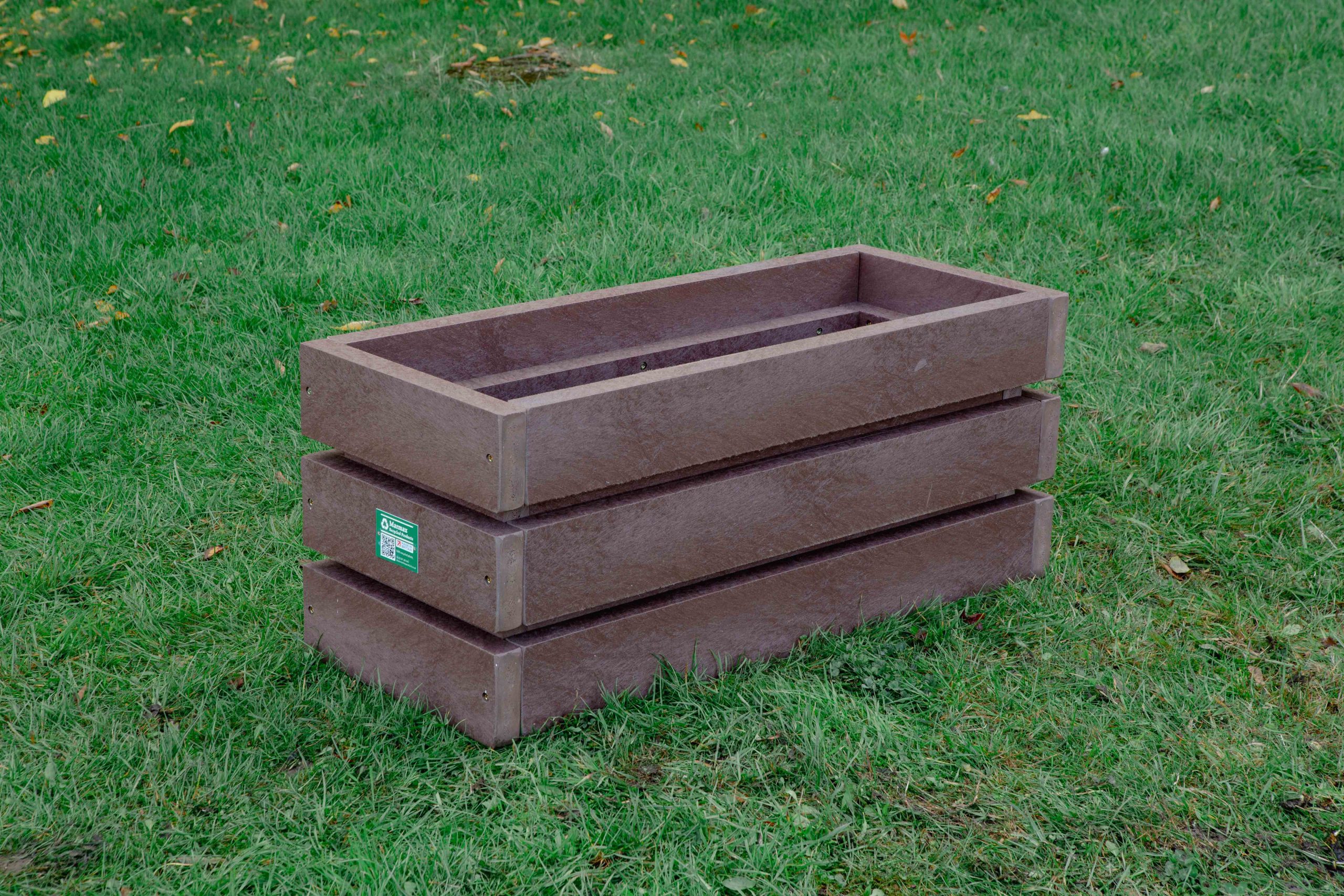 Small Bistro Planter Brown Brown small Bistro Planter on grass