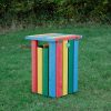 Rainbow Waste Bin on grass