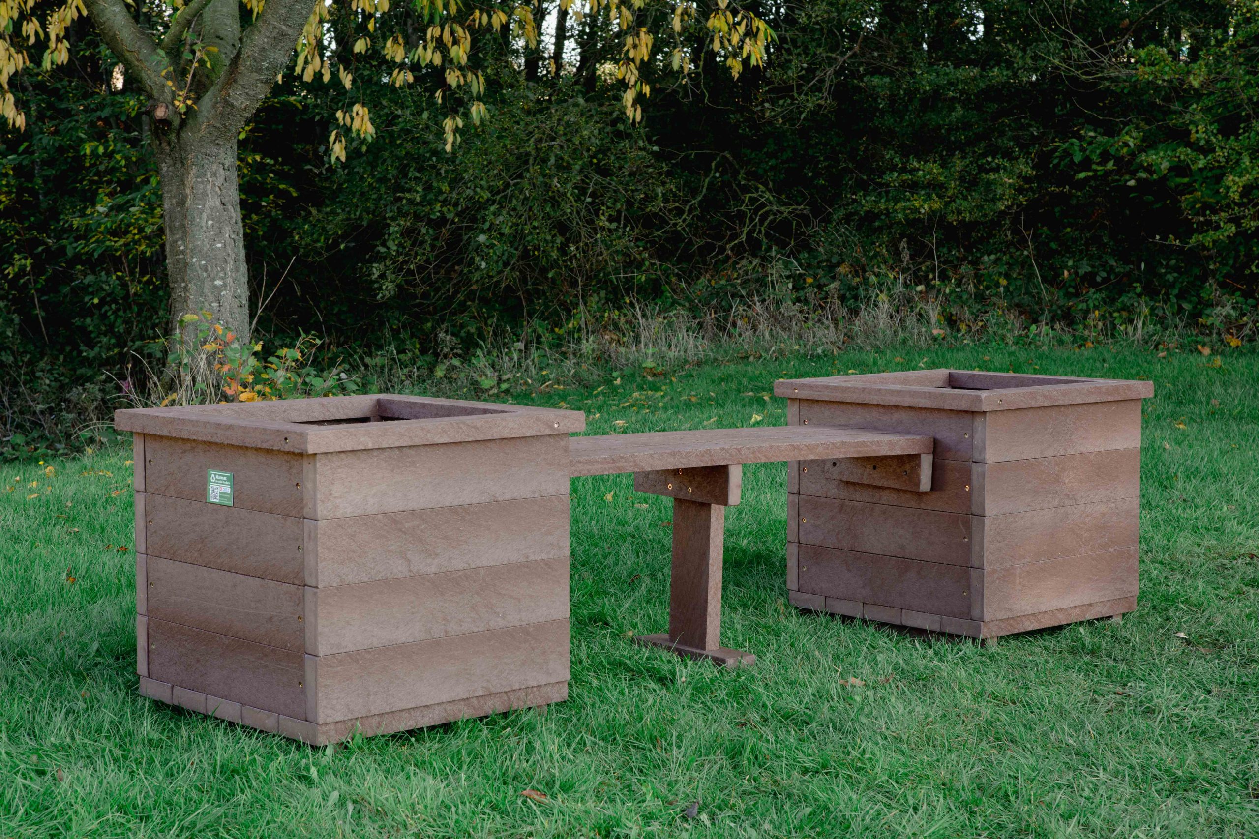 Brown Planter Sturdy on grass