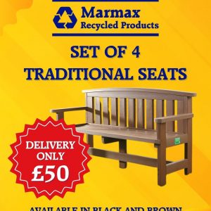 x4 Traditional Seats in Black or Brown. Delivery Only £50